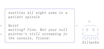The original Siltpoke roasting my code